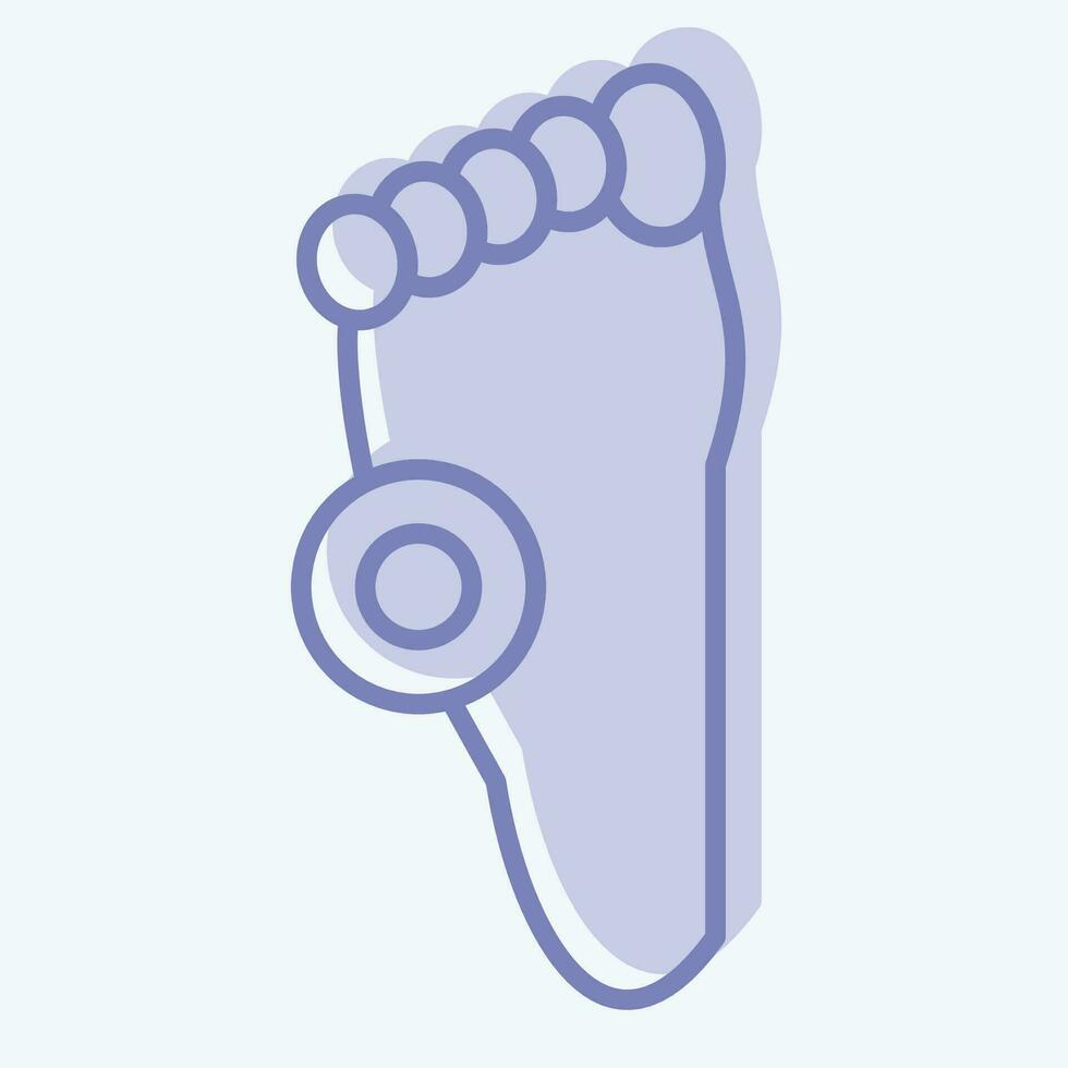 Icon Pain Foot. related to Body Ache symbol. two tone style. simple design editable. simple illustration vector