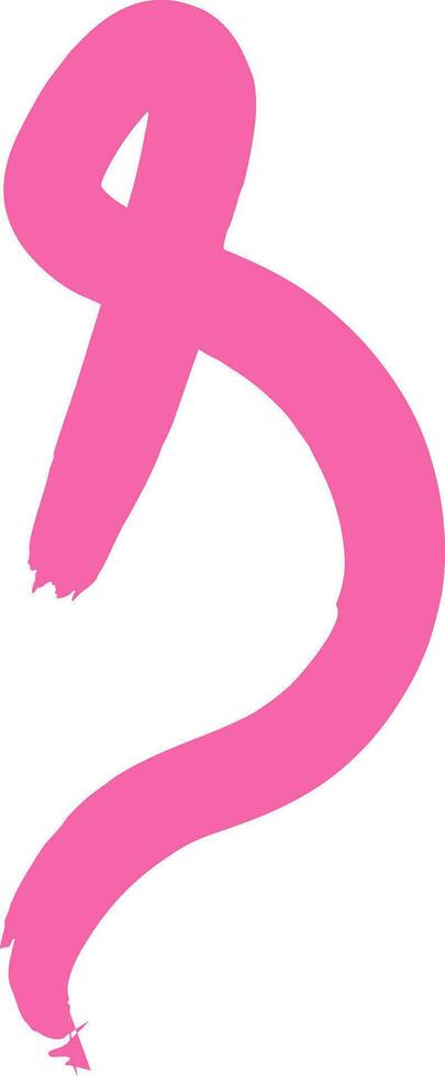 Pink breast cancer awareness ribbon vector