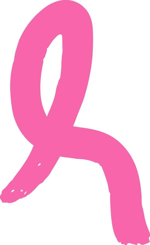 Pink breast cancer awareness ribbon vector