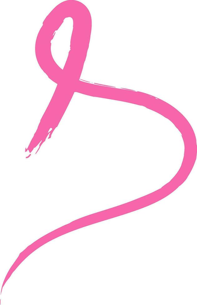 Pink breast cancer awareness ribbon vector