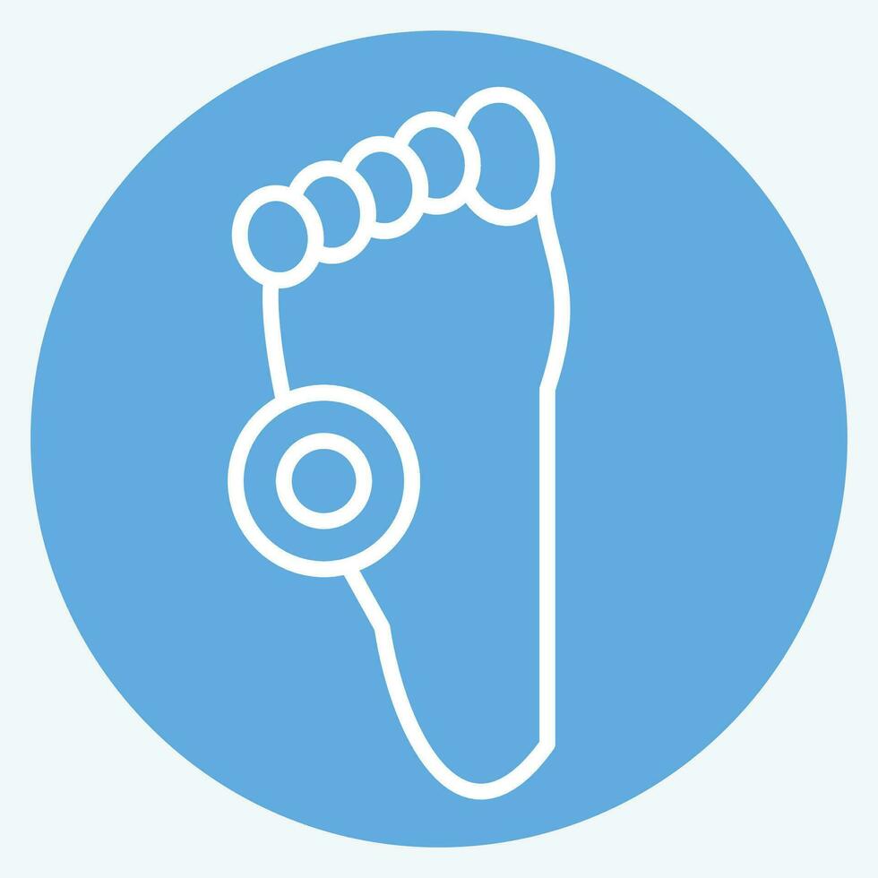 Icon Pain Foot. related to Body Ache symbol. blue eyes style. simple design editable. simple illustration vector