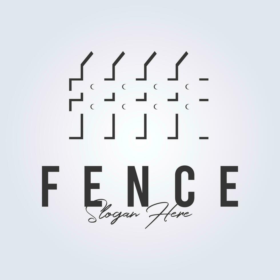 fence logo icon template symbol vector illustration background design