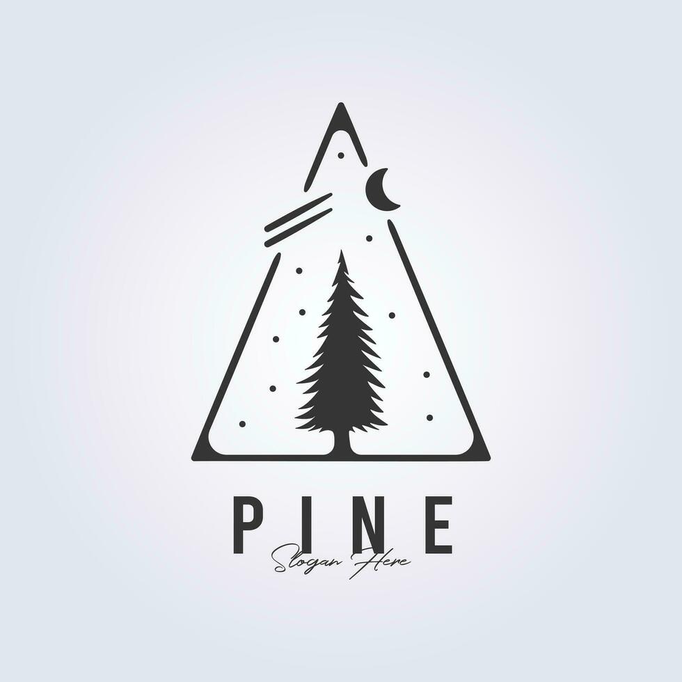 evergreen logo pine tree icon symbol vector illustration design