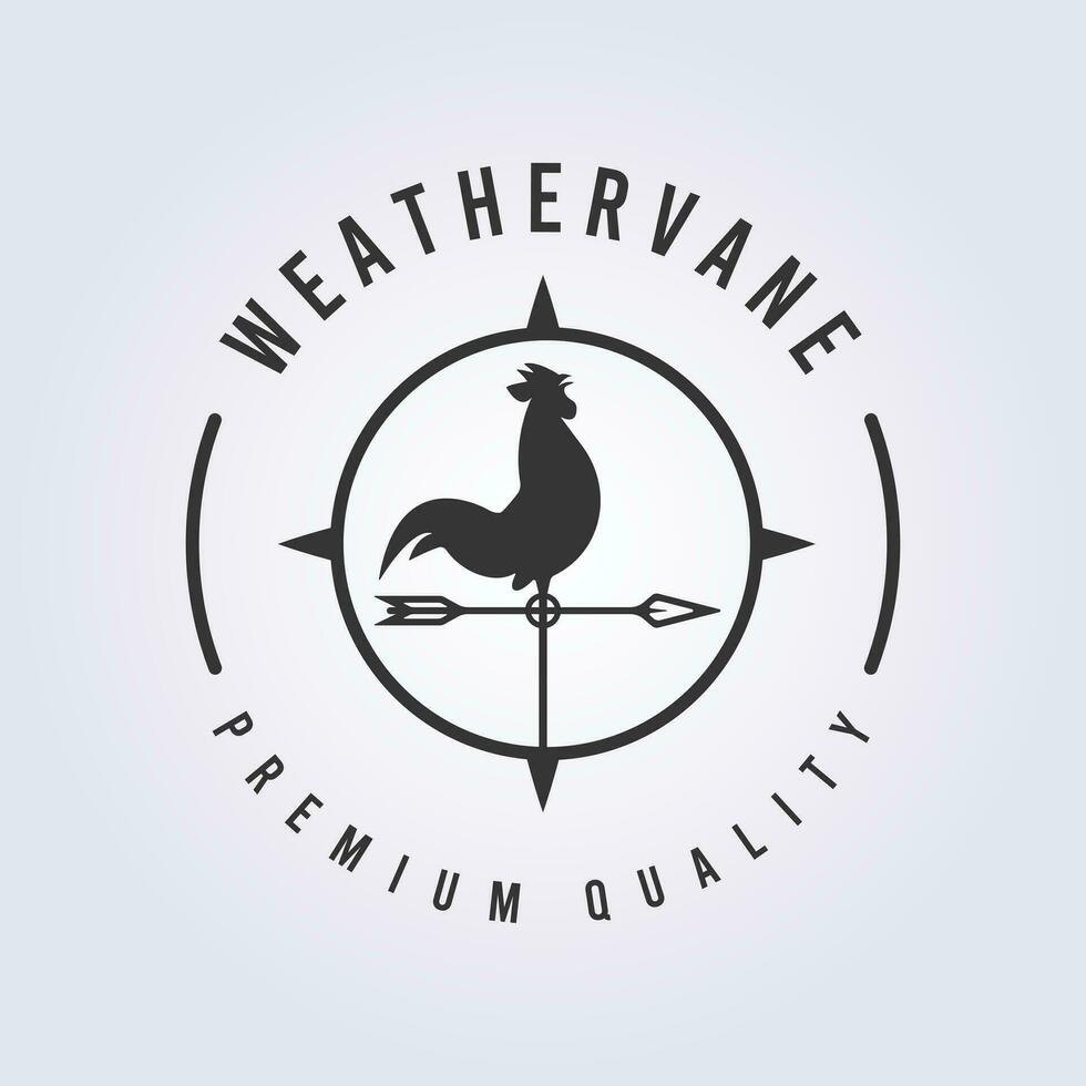 logo for countryside or rooster or weather vane or farm and ranch vector illustration design