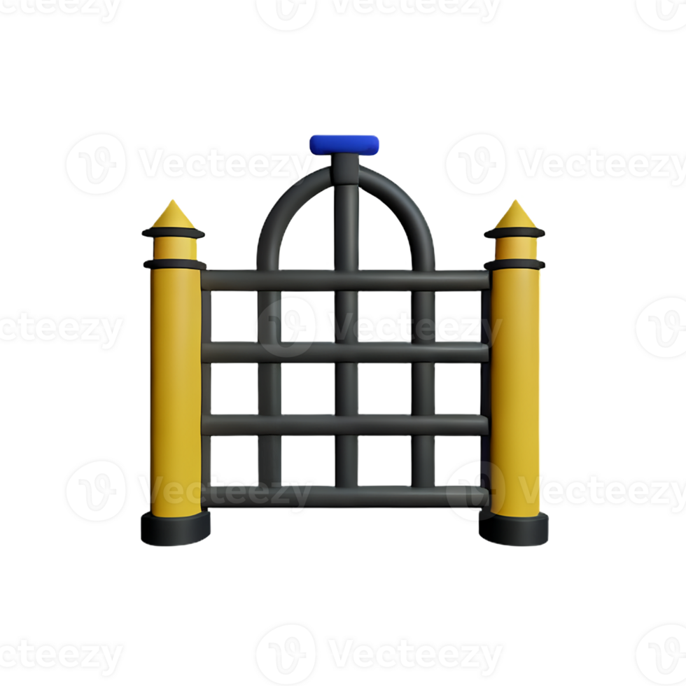 gate 3d rendering icon illustration png