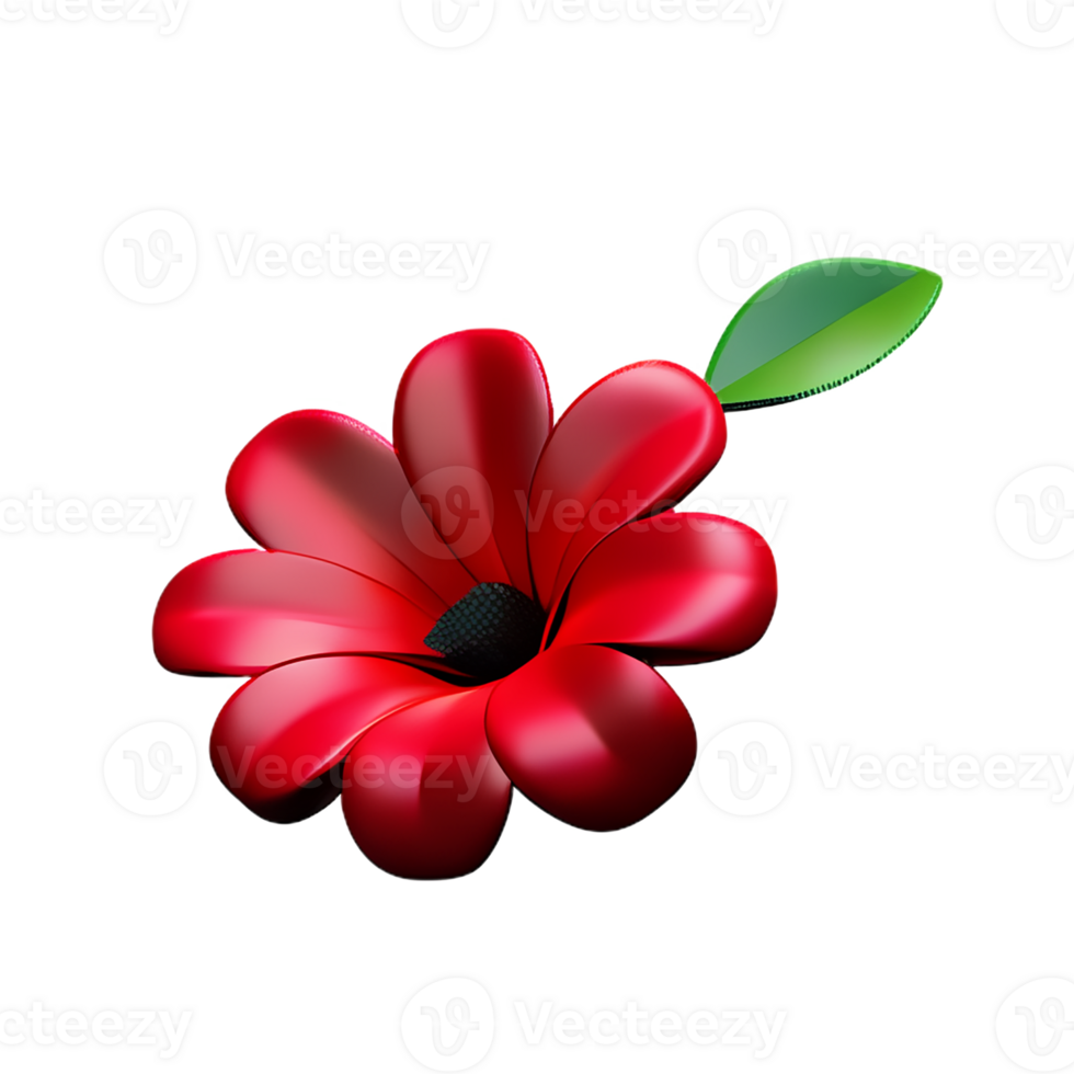 hibiscus 3d rendering icon illustration png