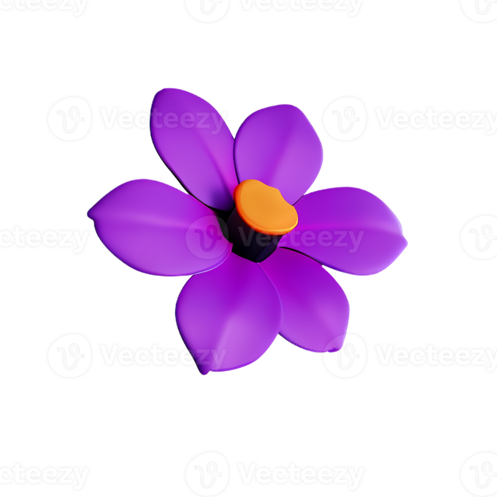 hibiscus 3d rendering icon illustration png