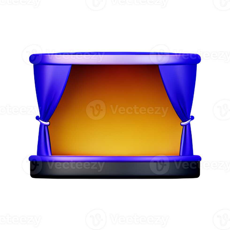 theater 3d rendering icon illustration png