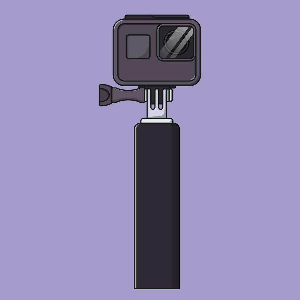 Action Camera Design Element, Clip Art, Web, Landing page, Sticker, Banner. Flat Cartoon Style vector