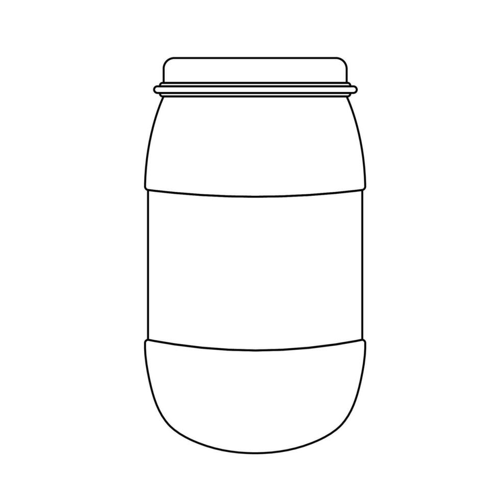 Water Storage Barrel Outline Icon Illustration on White Background vector