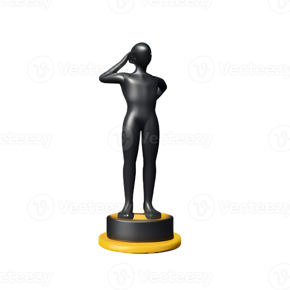 statue 3d rendering icon illustration png
