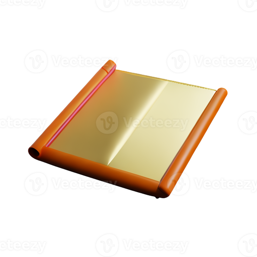 parchment 3d rendering icon illustration png
