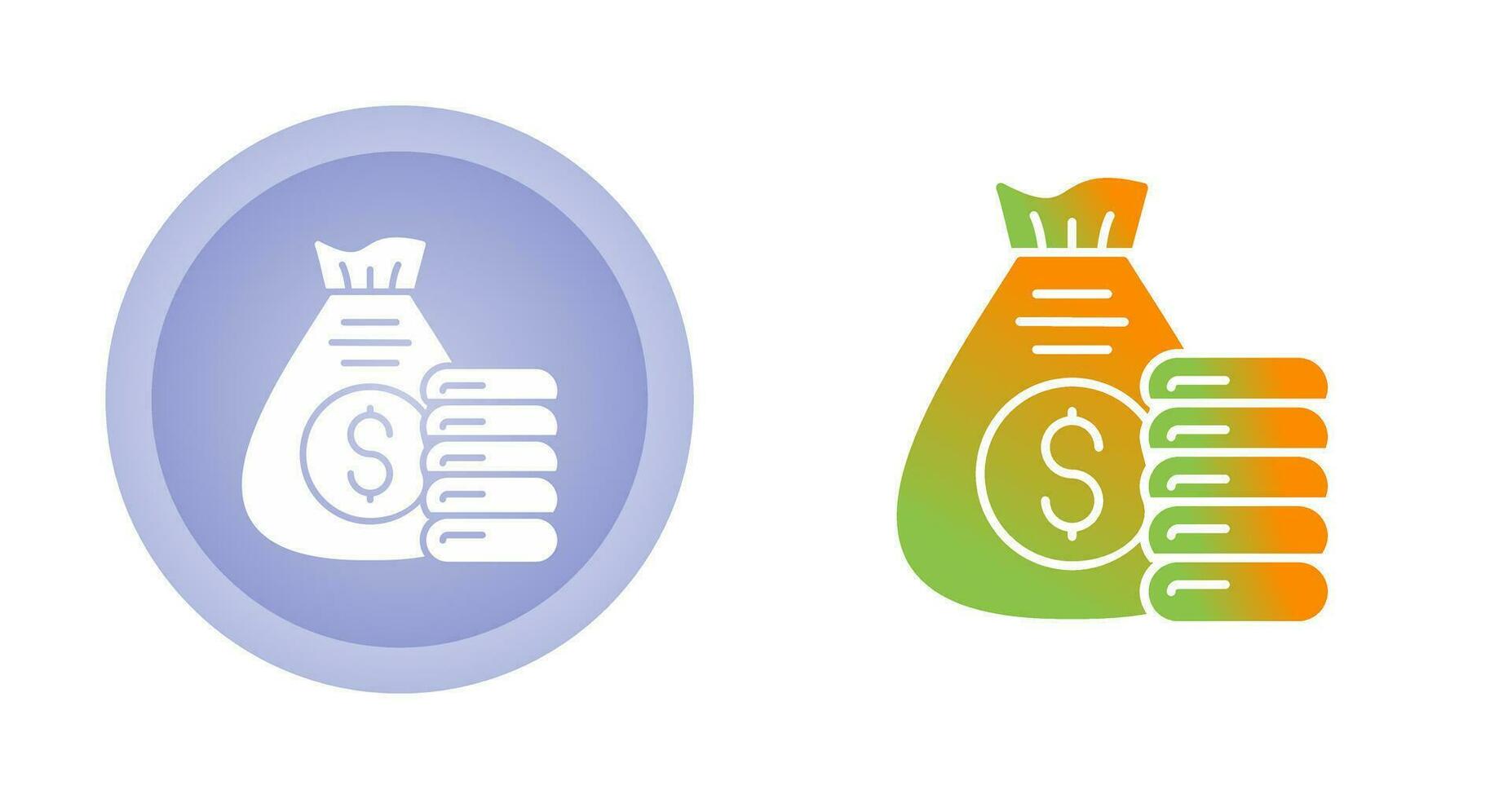 icono de vector de bolsa de dinero