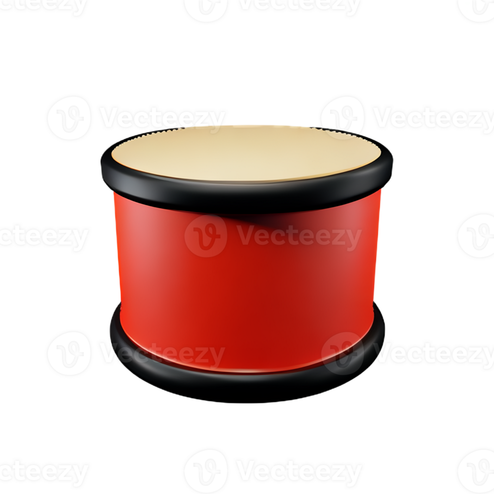 drum 3d rendering icon illustration png