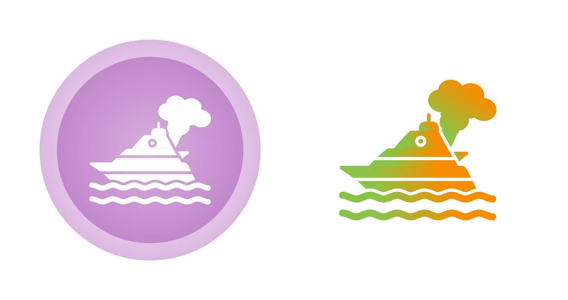 Ship Pollution Vector Icon