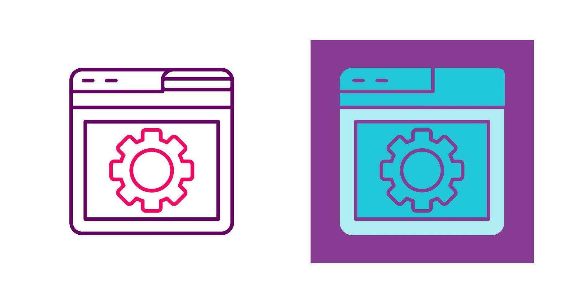 icono de vector de configuración del navegador