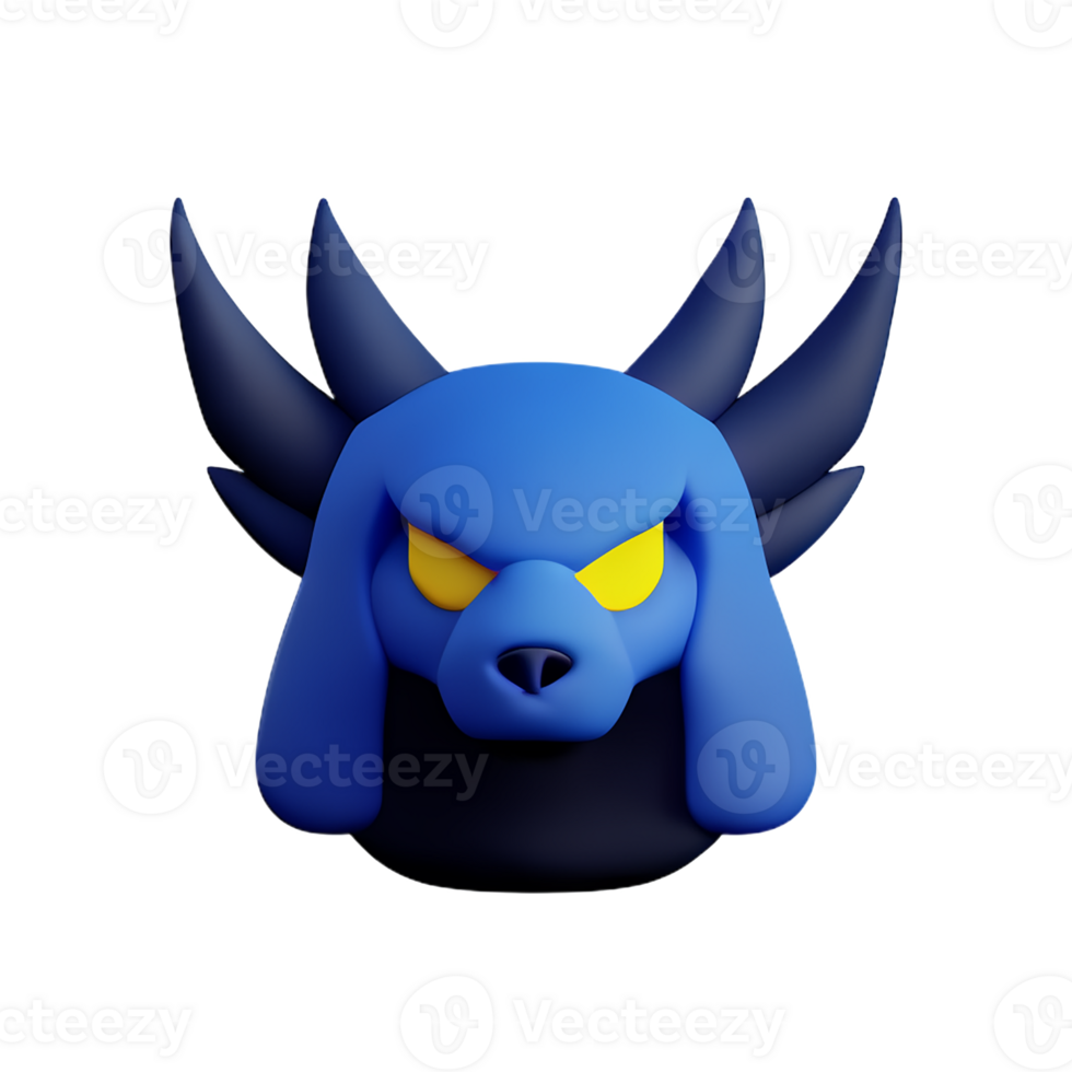 demon 3d rendering icon illustration png
