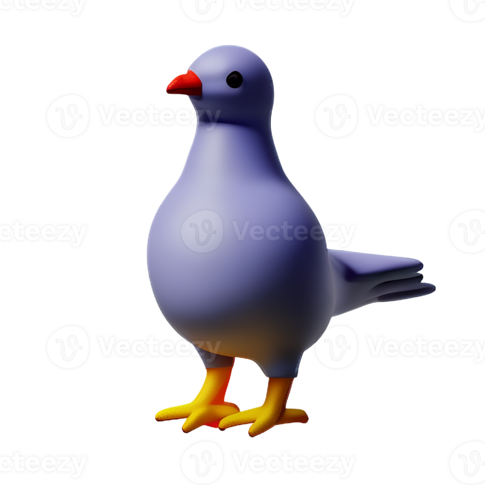 pigeon 3d rendering icon illustration png