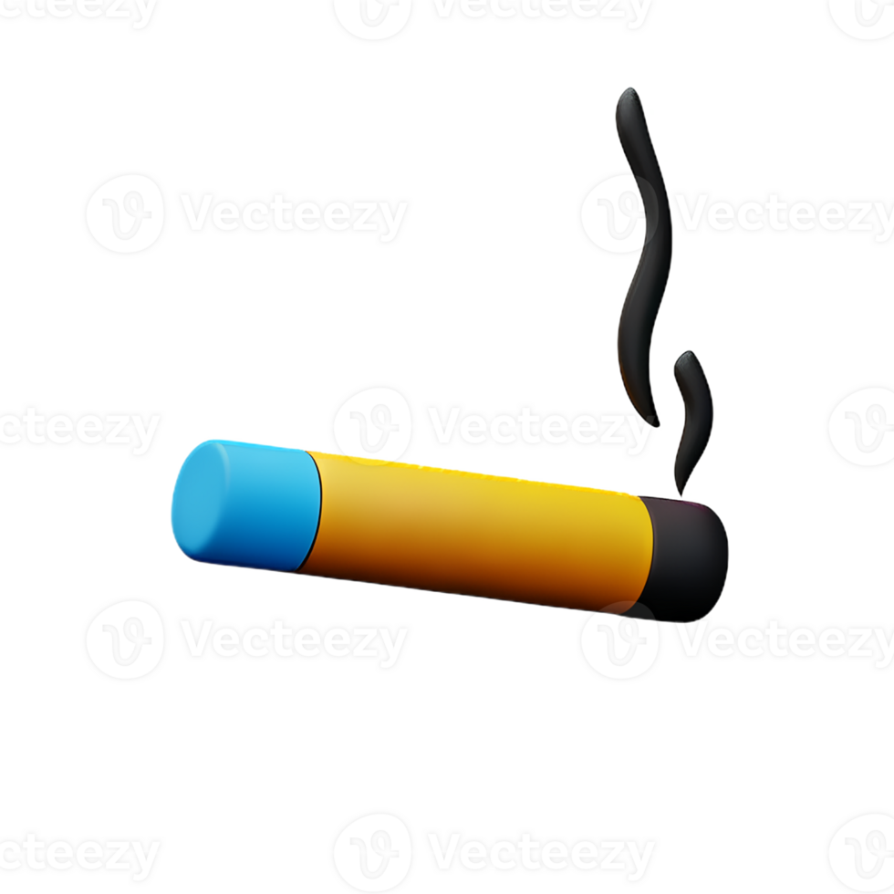 smoking 3d rendering icon illustration png