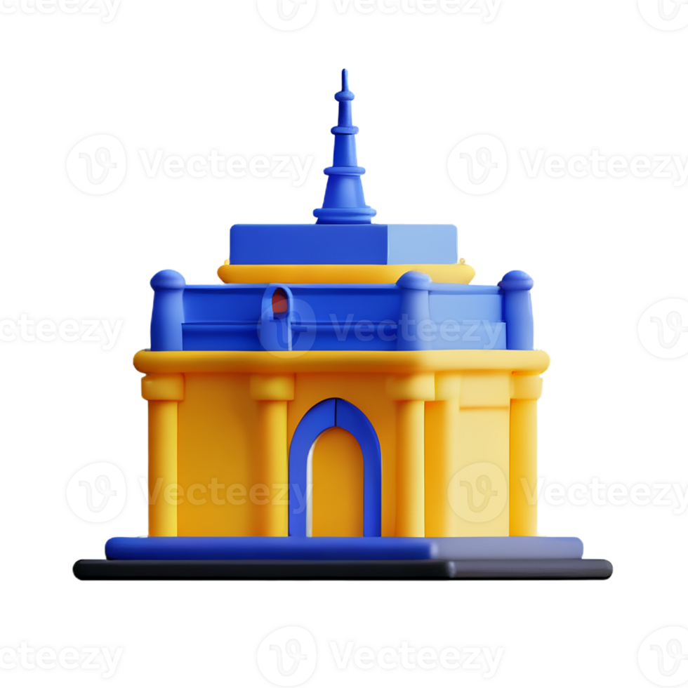 paris 3d rendering icon illustration png