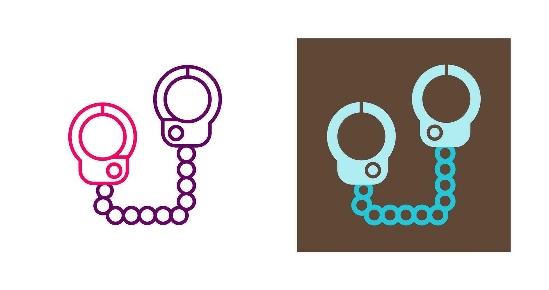 Police Handcuffs Vector Icon