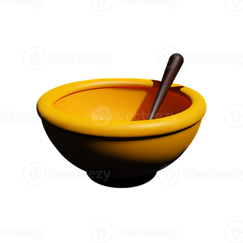 bowl 3d rendering icon illustration png