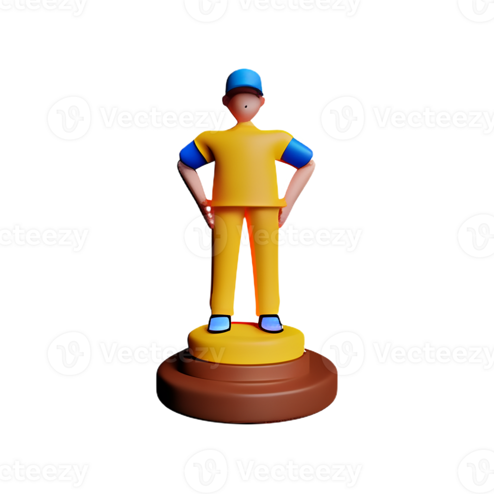 statue 3d rendering icon illustration png