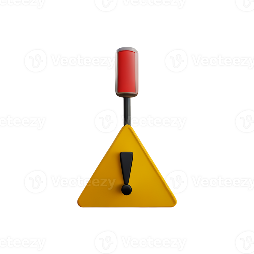 Achtung 3d Rendern Symbol Illustration png