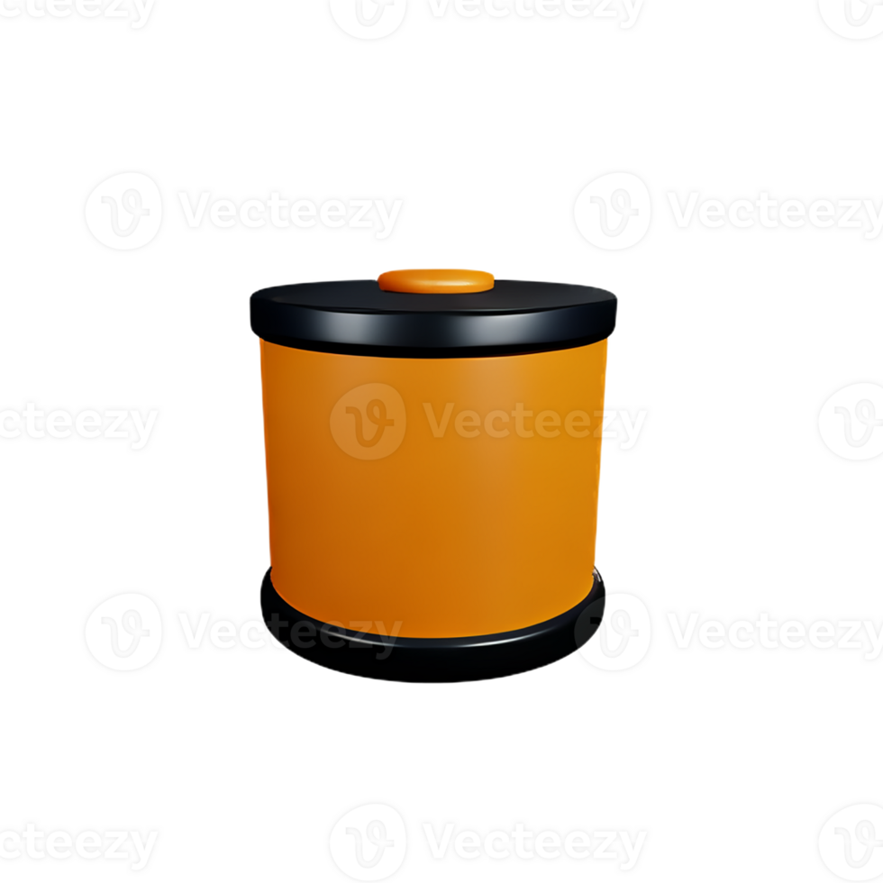 drum 3d rendering icon illustration png