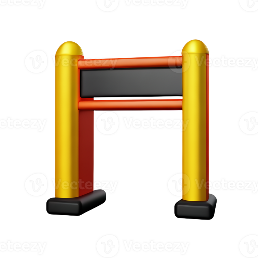 gate 3d rendering icon illustration png