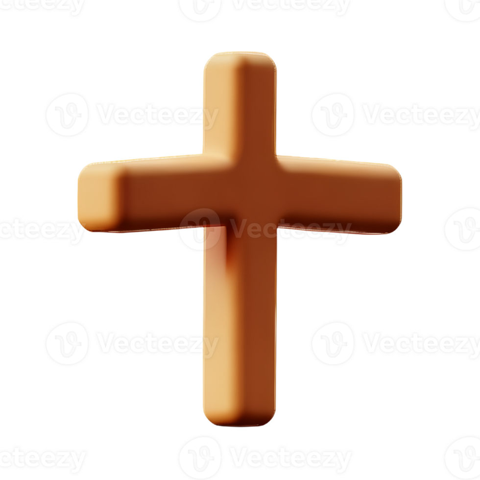 christen kruis 3d renderen icoon illustratie png