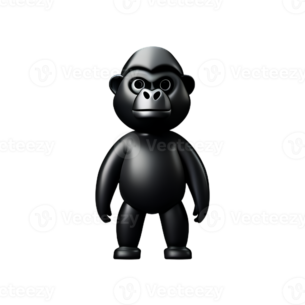 gorilla 3d rendering icon illustration png