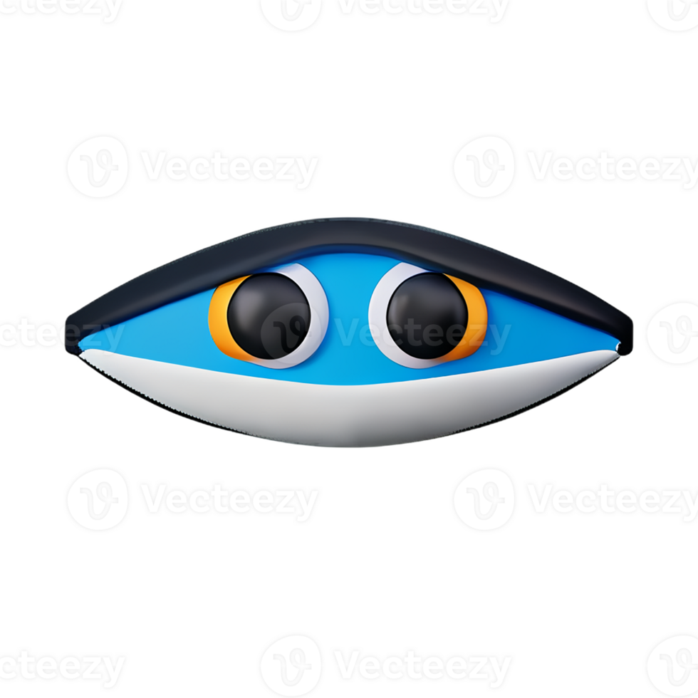 cartoon eyes 3d rendering icon illustration png