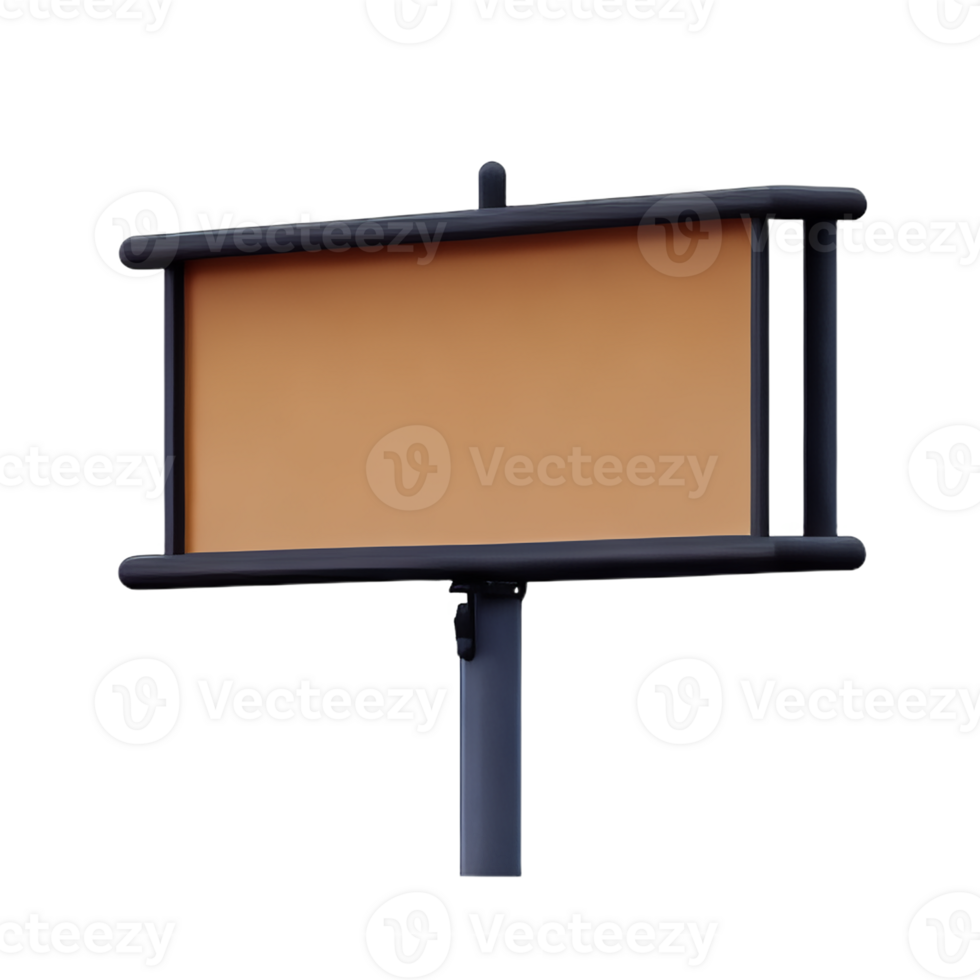 billboard 3d rendering icon illustration png