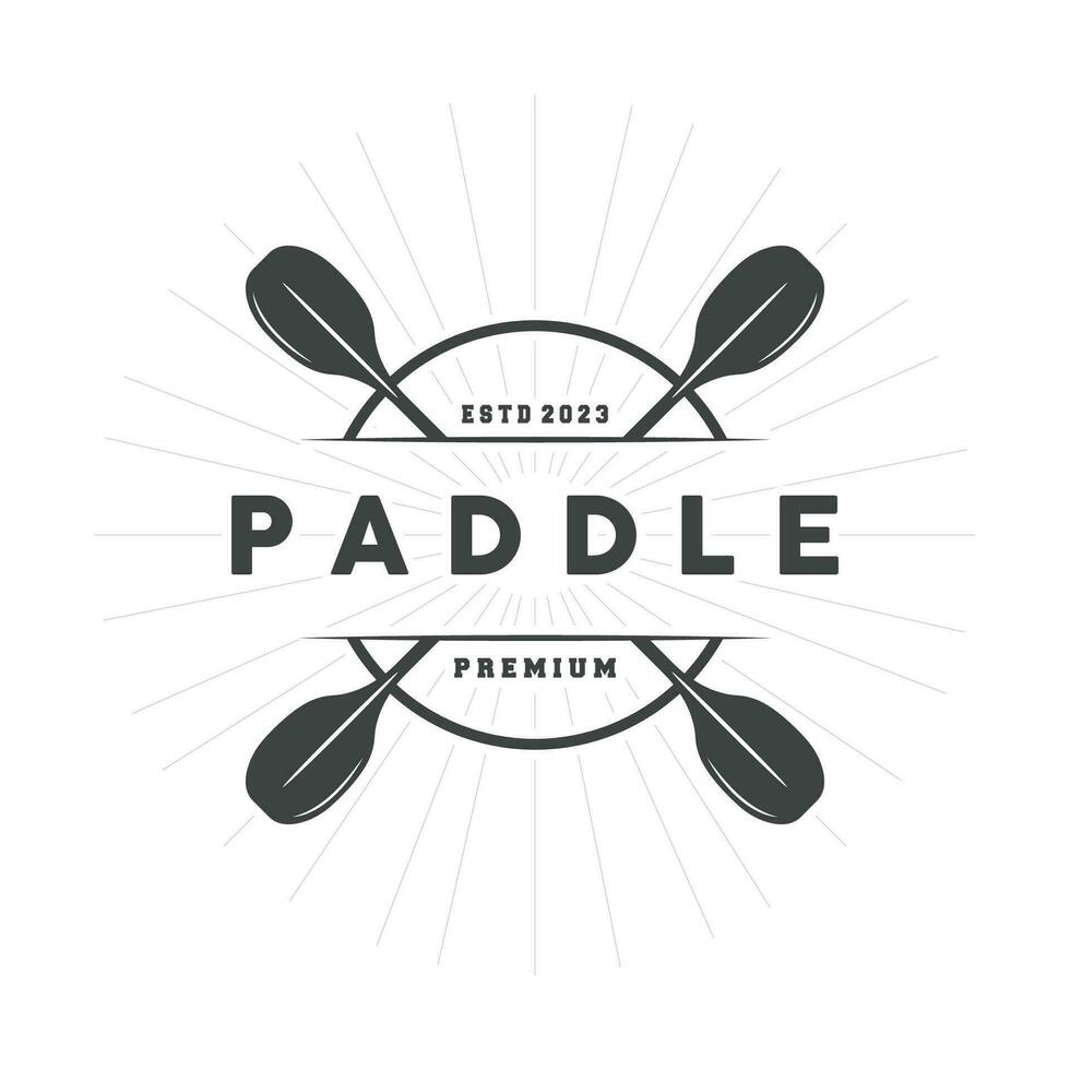 Paddle Logo, Boat Paddle Design Vector Illustration Symbol Simple Design