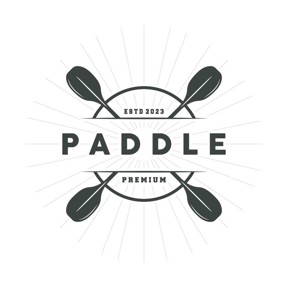 Paddle Logo, Boat Paddle Design Vector Illustration Symbol Simple Design