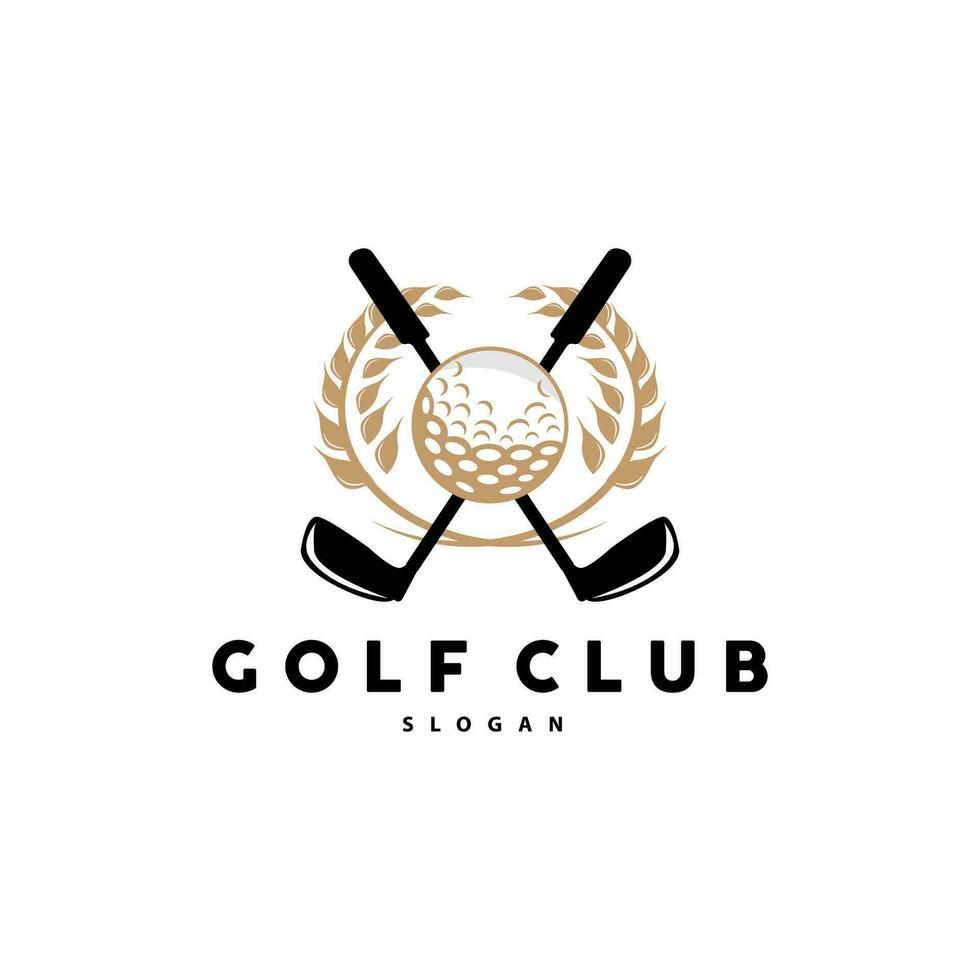 golf logo, pelota juego deporte club equipo golf, juego torneo diseño, símbolo modelo ilustración vector