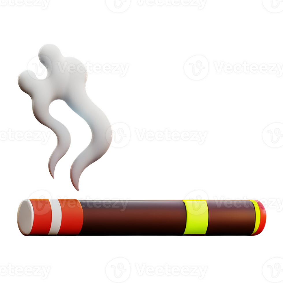 smoking 3d rendering icon illustration png