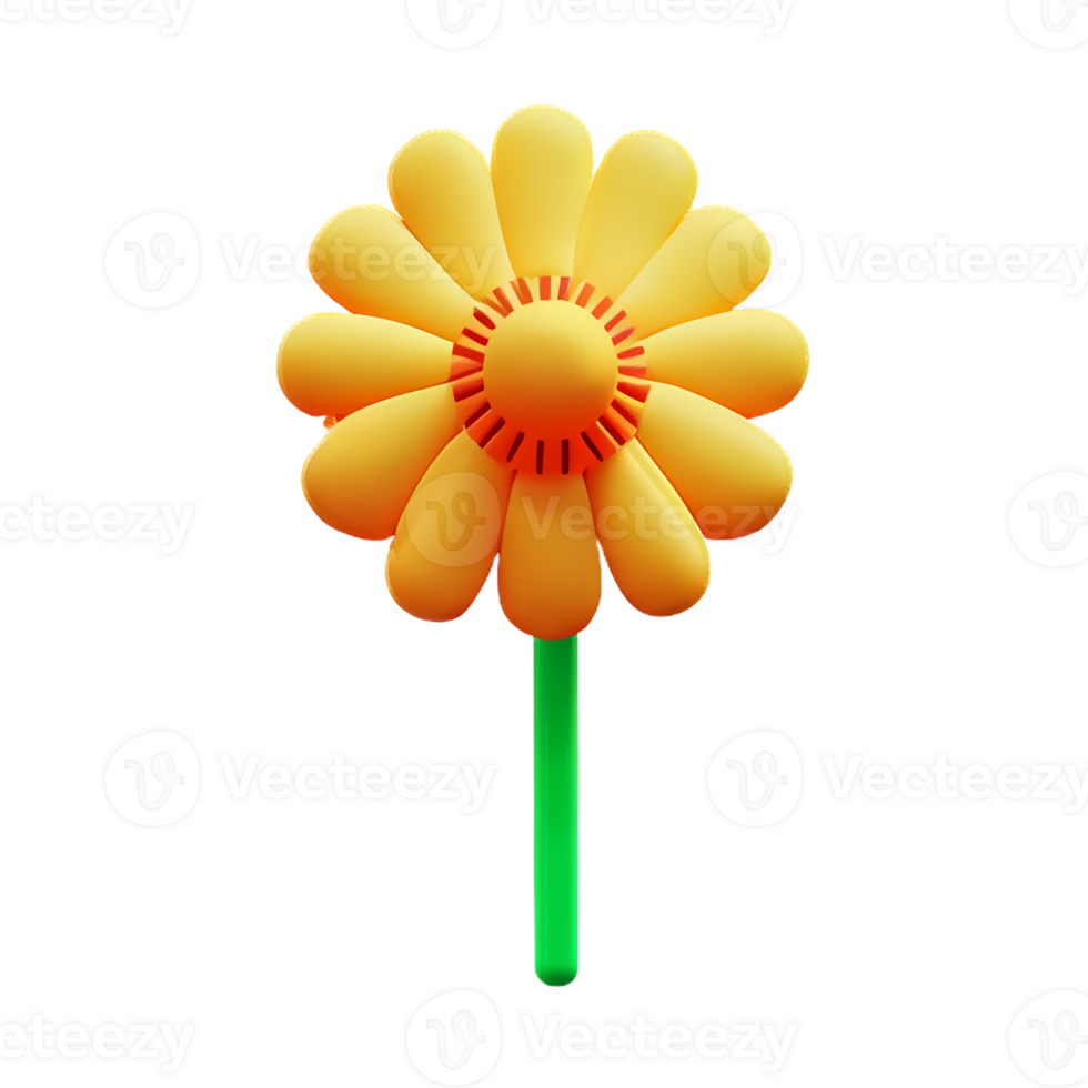 dandelion 3d rendering icon illustration png