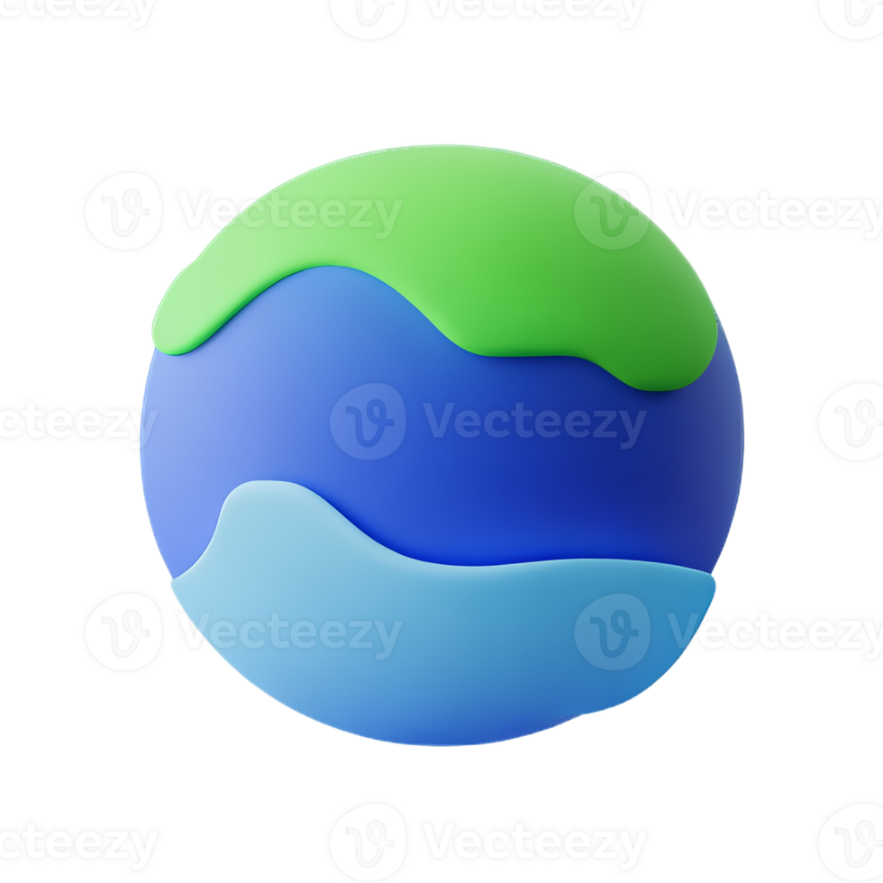 ocean waves 3d rendering icon illustration png