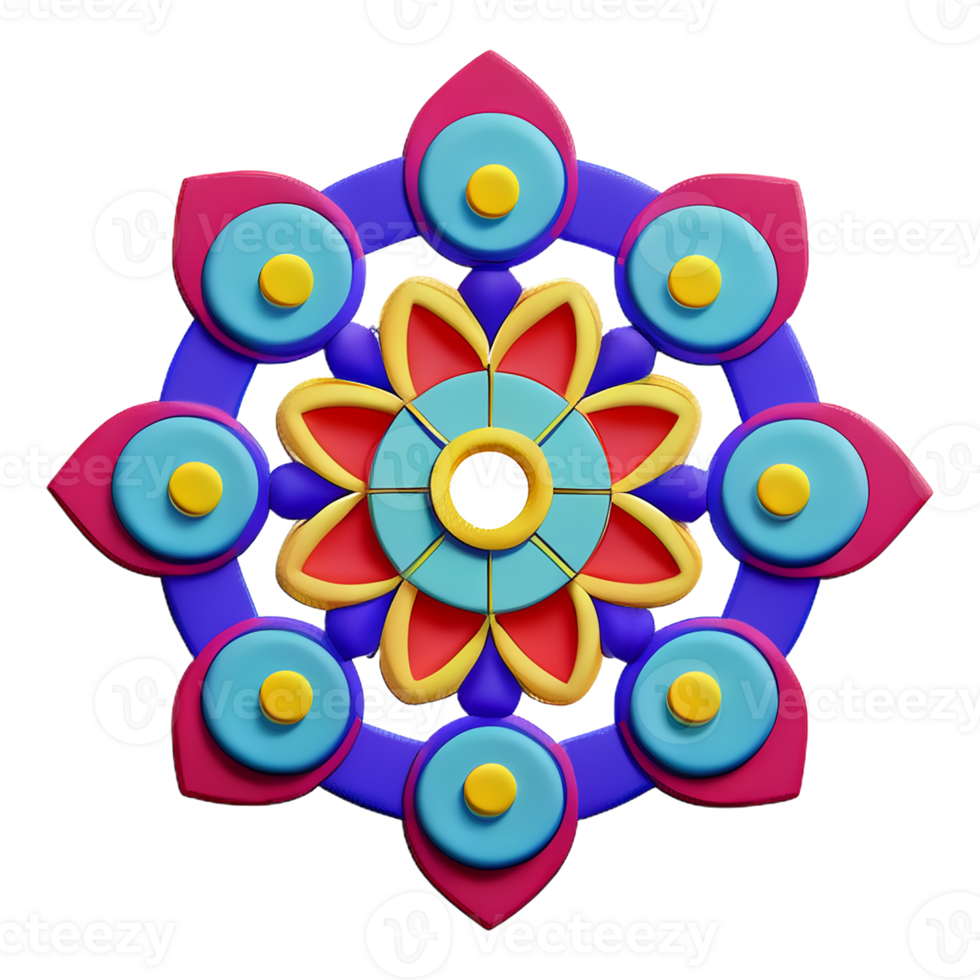mandala background 3d rendering icon illustration png