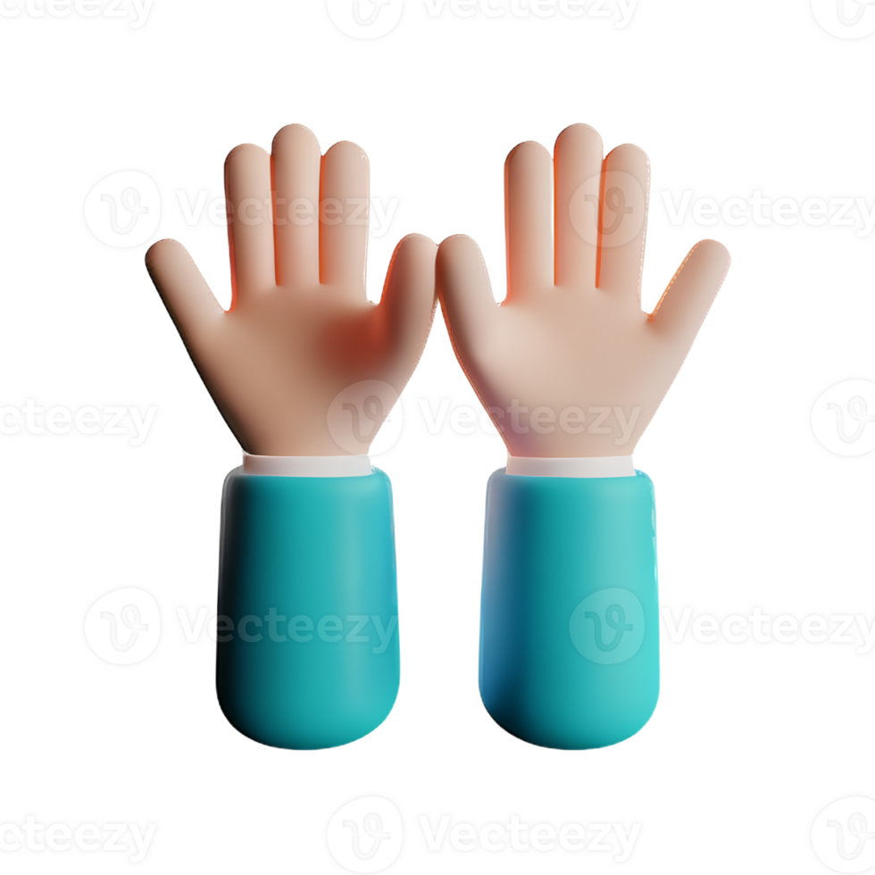 holding hands 3d rendering icon illustration png