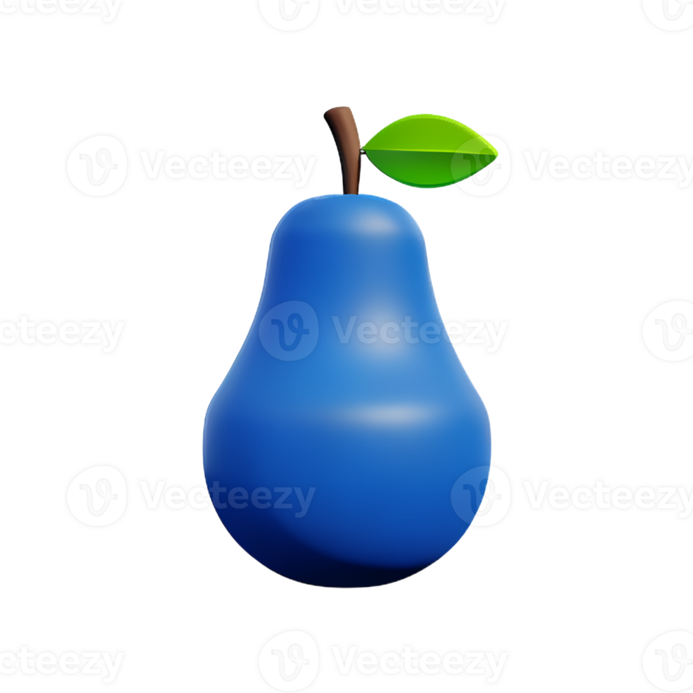 pear 3d rendering icon illustration png
