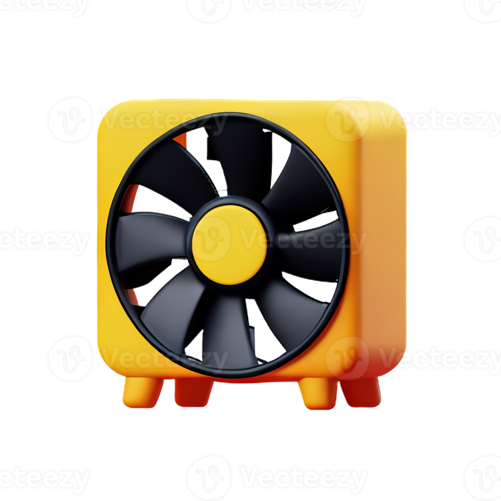 fan 3d rendering icon illustration png