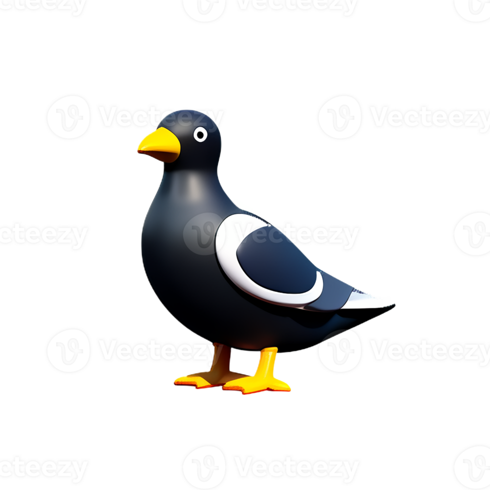 pigeon 3d rendering icon illustration png