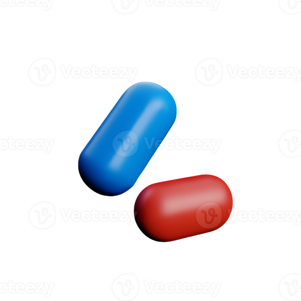 pills 3d rendering icon illustration png