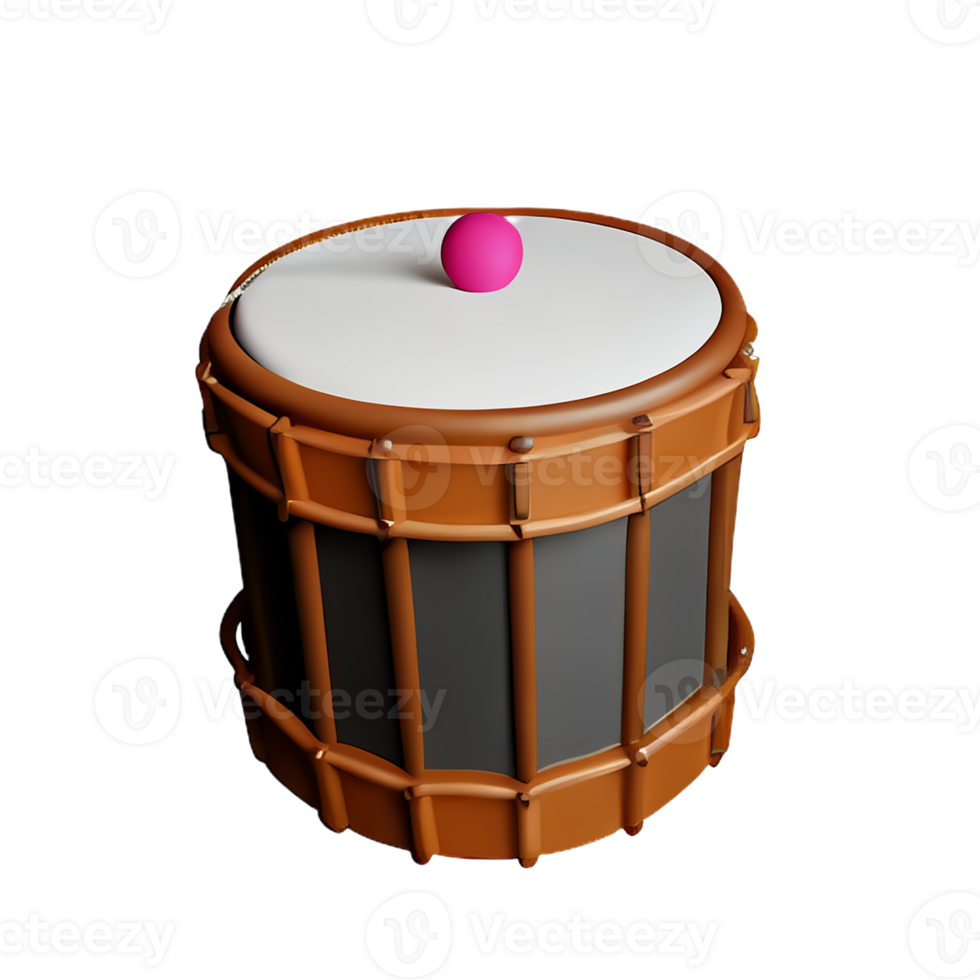 drum 3d rendering icon illustration png