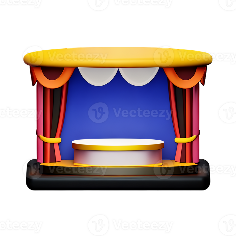 theater 3d rendering icon illustration png