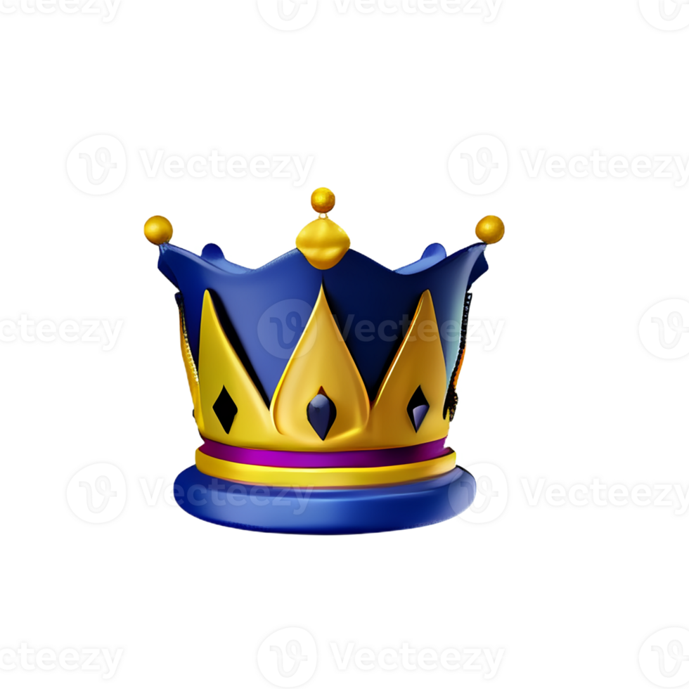 queen crown 3d rendering icon illustration png