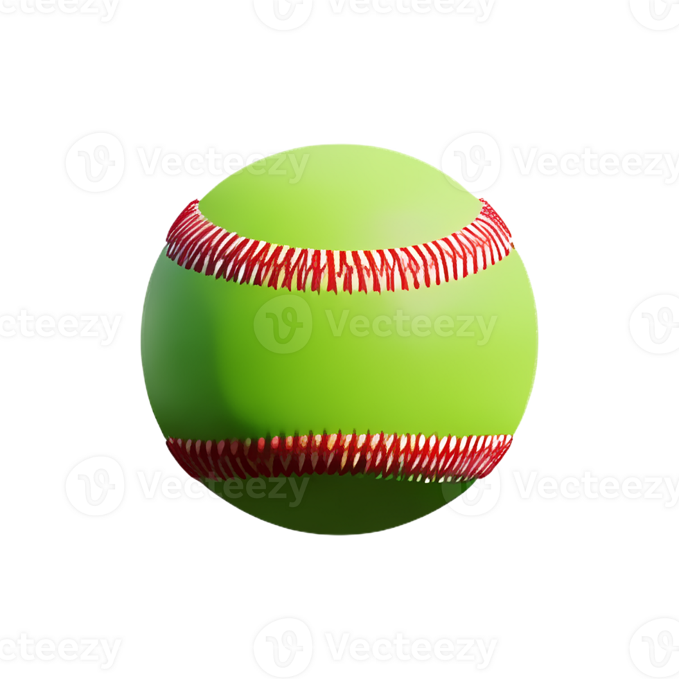 softball 3d rendering icon illustration png